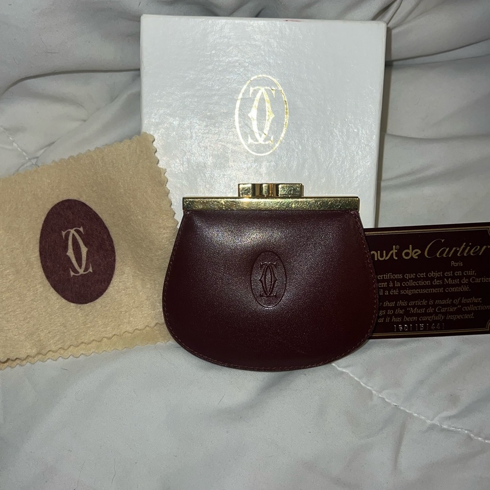 Cartier Kisslock Change Purse 2 C **Full set** vintage